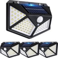thumbnail image 1 of Luces solares de pared para exteriores, 3 modos, luces con sensor de movimiento, 100 LED, luces inalámbricas de seguridad solar, IP65, luces solares impermeables para exteriores (paquete de, 1 of 5
