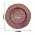thumbnail image 4 of Balsa Circle 10 Cinnamon Rose Round 9" Disposable Plastic Dinner Plates Gold Scalloped Trim Party Events Tableware Decorations, 4 of 8