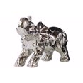 thumbnail image 2 of Benzara BM133078 Porcelain Standing Trumpeting Elephant Figurine - Silver - 10.5 x 4.5 x 8 in., 2 of 2
