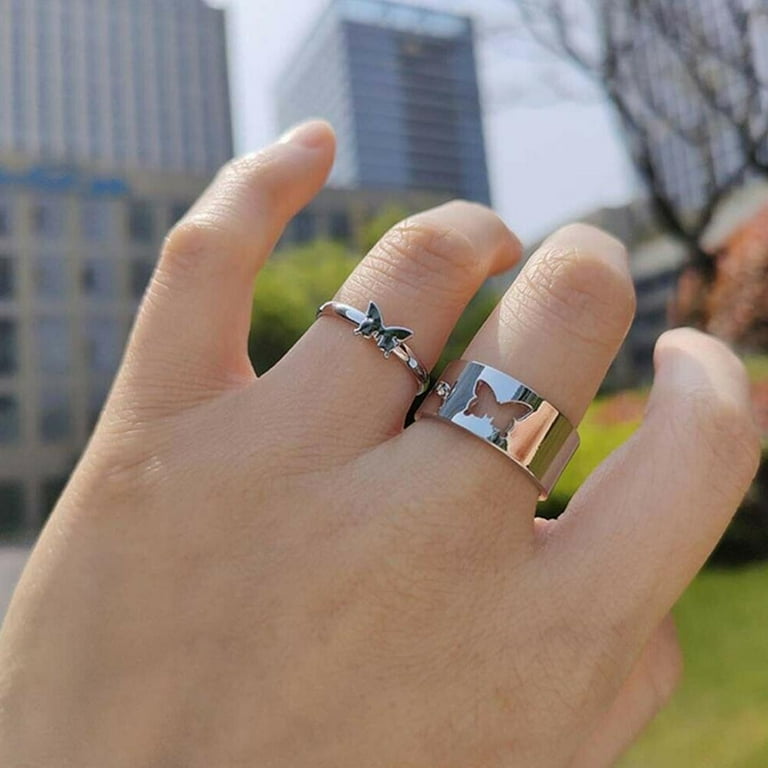 2 piece butterfly decor ring deals