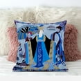 thumbnail image 3 of Three Women Indoor/Outdoor Pillow with Removable Cover in Blue Beige Red26x26, 3 of 5