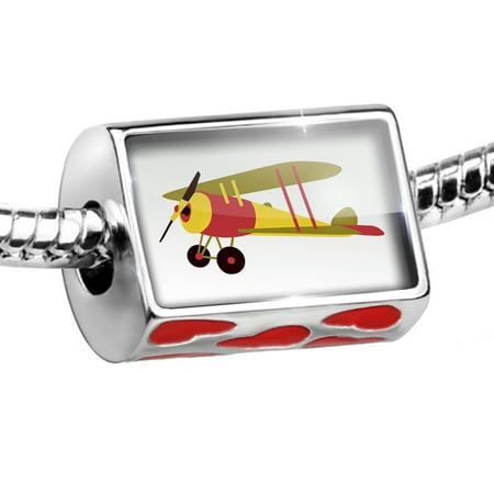 - Bead Kids Design Yellow Airplane Charm Fits All European Bracelets
