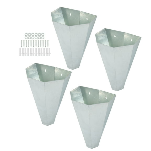 4 Pcs Chicken Cone, Restraining Cones for Chicken Processing, Galvanized Steel Chicken Killing Cone with Flat Back Design, Processing Cones for Poultry Chicken Birds Turkeys up to 8 Pounds