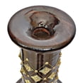 thumbnail image 6 of Antique Decorative Hand Curved Brown Mango Wood Floor Flower Vase with Unique Textured Pattern, 37 Inch, 6 of 6