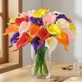 thumbnail image 3 of Lyacmy Colorful Calla Lily 36Pcs Artificial Flowers, 14 inch PU Real Touch Silk Flower Bouquet for Wedding Table Centerpiece Home Decoration, 3 of 10