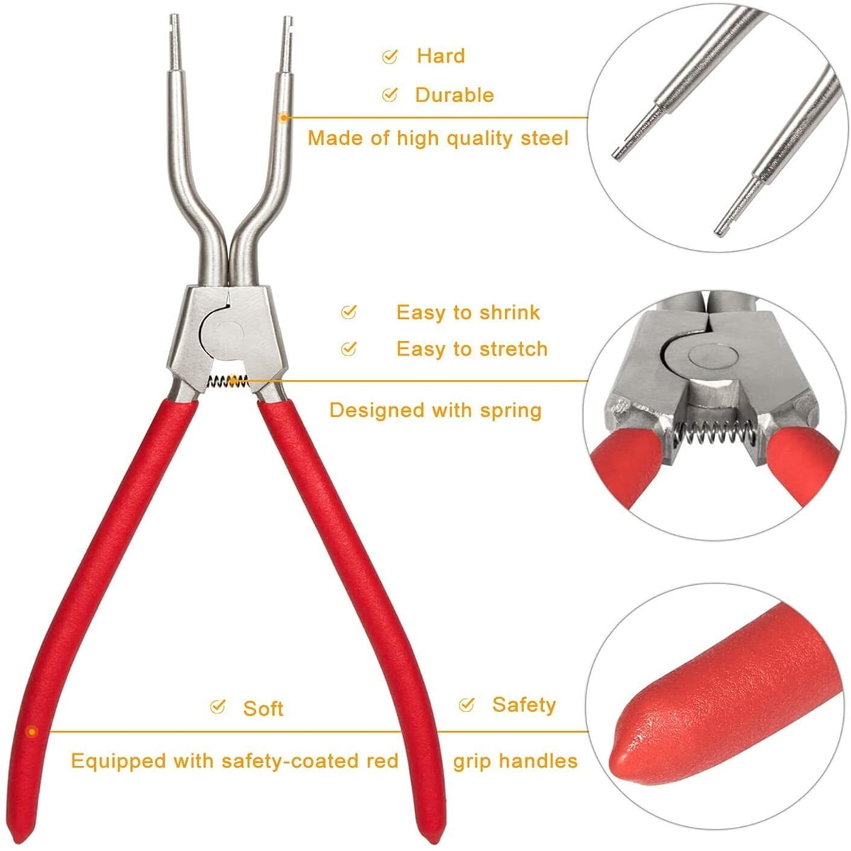 Red Washing Machine Inner / Outer Tub Spring Removal Expansion Tool Clamp Pliers