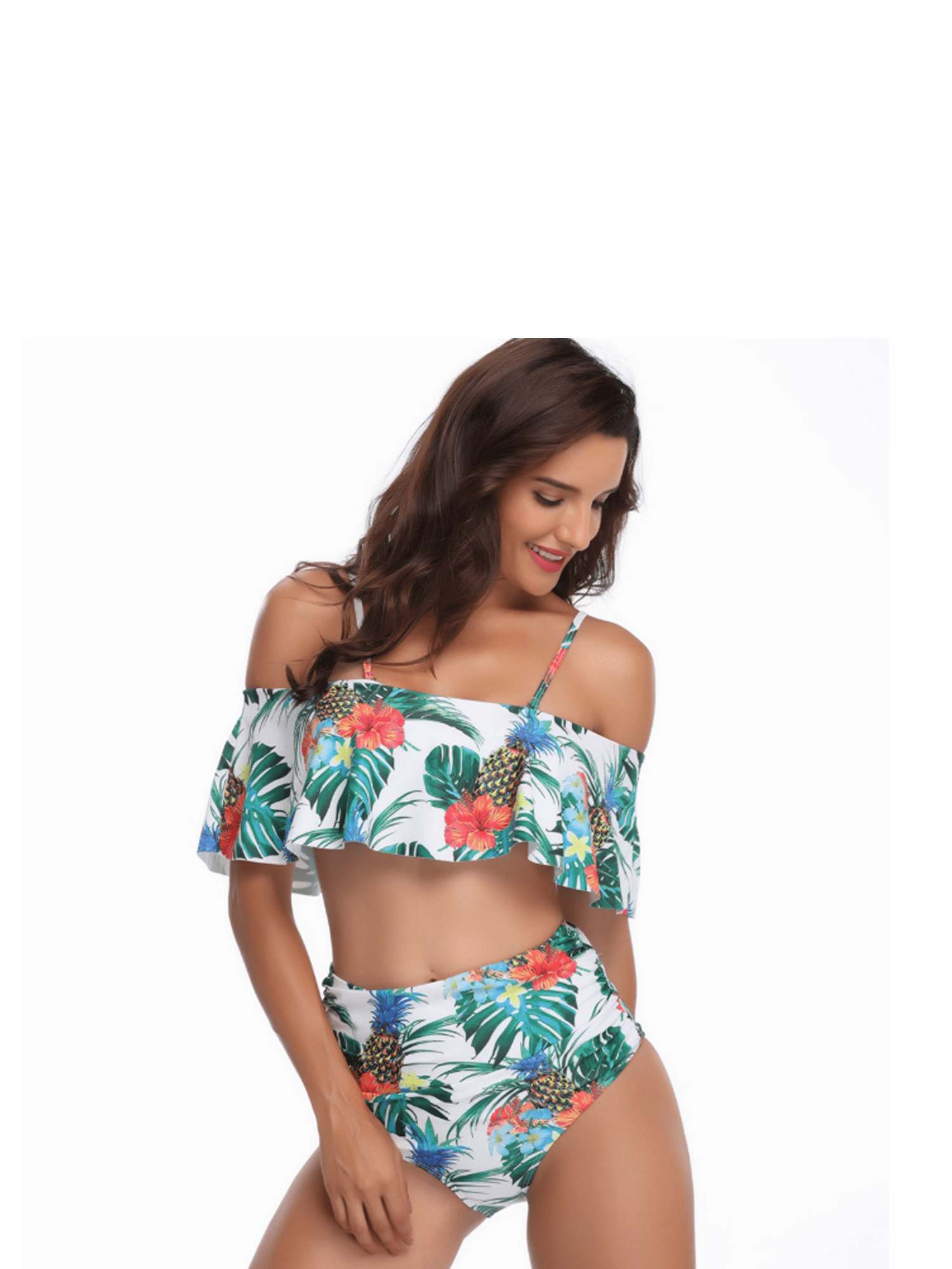 high waisted bikini tube top