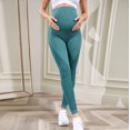 thumbnail image 2 of MKLEKYY Leggins de mujer para vestir Pantalones de maternidad para yoga y uso diario con cintura elástica cómoda para uso activo y activo, 2 of 5