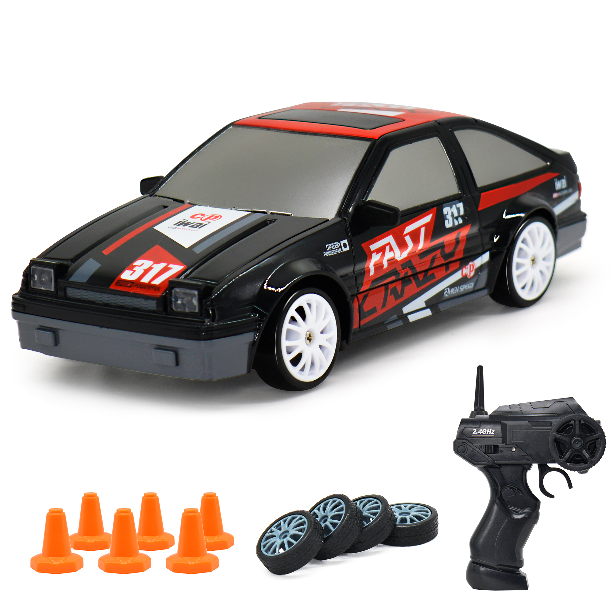 AGNEVE RC Drift Car 2.4GHz Remote Control Car 124 4WD 15KMH Sport