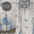 thumbnail image 5 of JOOCAR Vintage Nautical Sailboat Compass Anchor Lighthouse Polyester Shower Curtain for Bathroom, 5 of 6