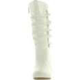 thumbnail image 3 of Top Moda Womens Bank-78 Mid Calf Round Toe Stiching Flat Boots, 3 of 4