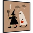 thumbnail image 2 of Amanti Art Halloween Witch Ghost Graphic III Framed Canvas Wall Art Print, 2 of 6