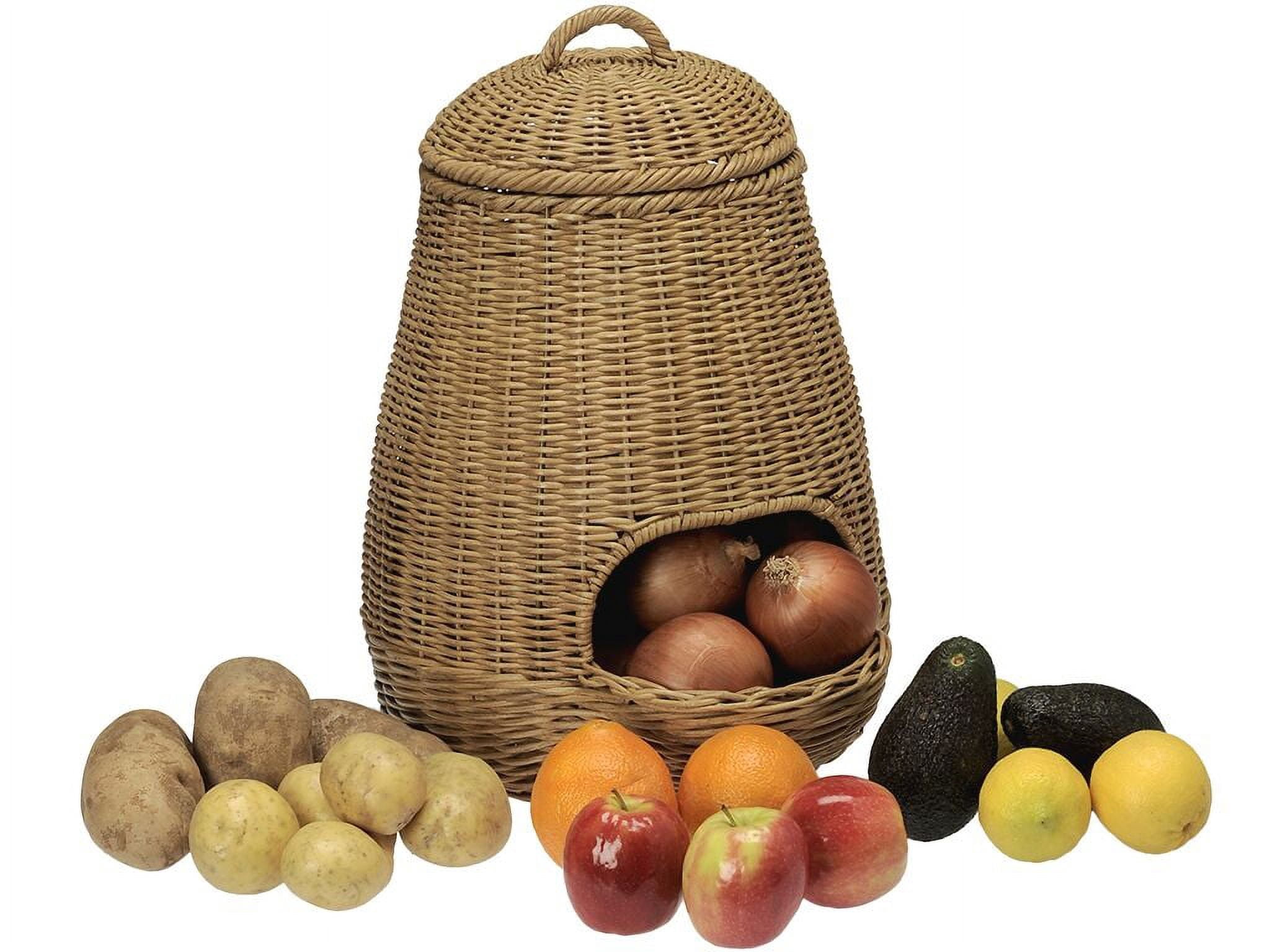 Kouboo Wicker Potato & Onion Basket Fruit & Vegetable Storage Basket, Basket For Countertop, Kitchen, Small