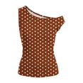thumbnail image 5 of Favoffer Women Cami Tops Sleeveless Off Shoulder Polka Dot Slim Fit Breathable Casual Spring Summer Tops for Beach Street Outdoor Dating, 5 of 7