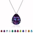 thumbnail image 1 of JeenMata Collar con Colgante Deslizante Solitario de 1,5 Cts Alejandrita Oro Blanco, 1 of 6