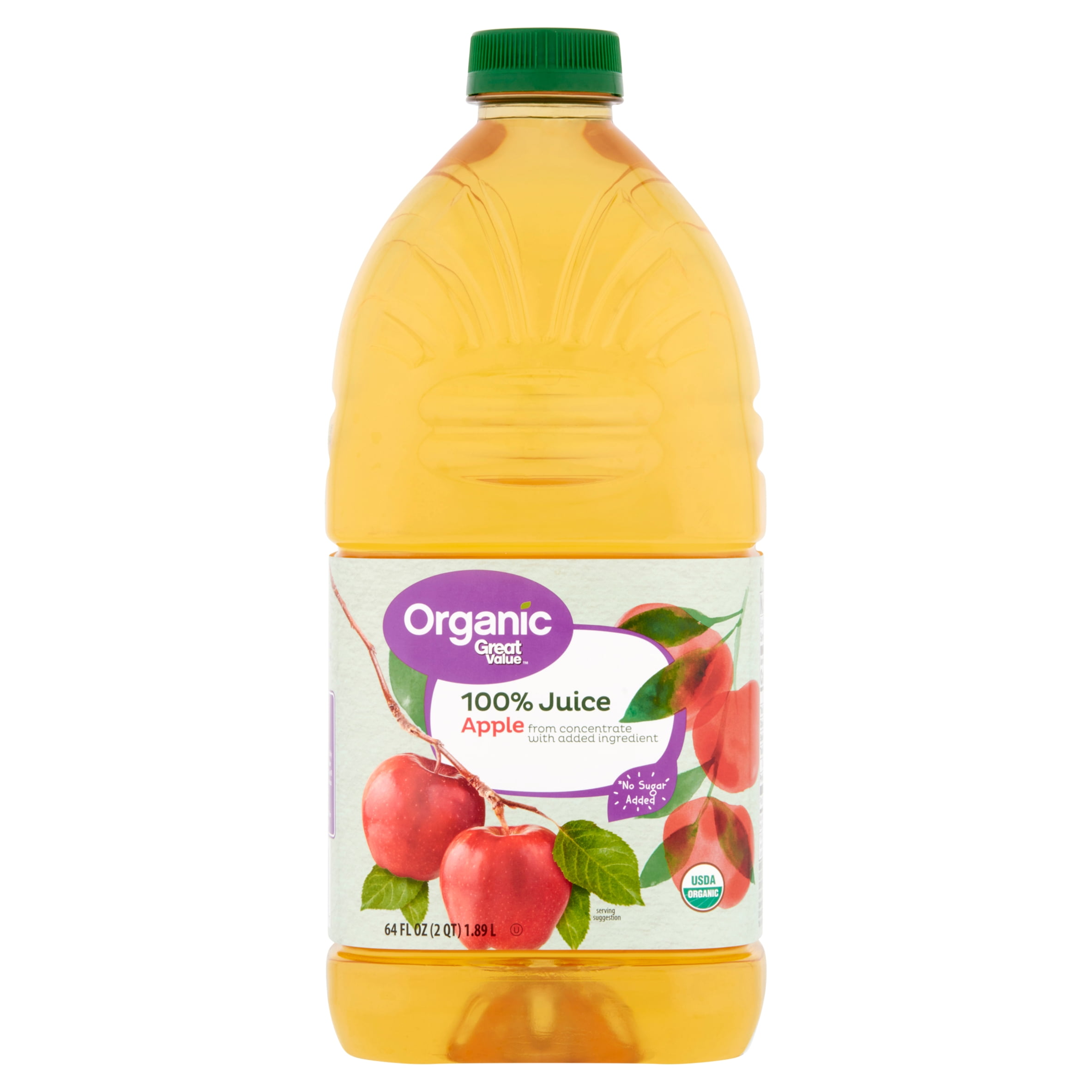 Great Value Organic Apple 100% Juice, 64 fl oz