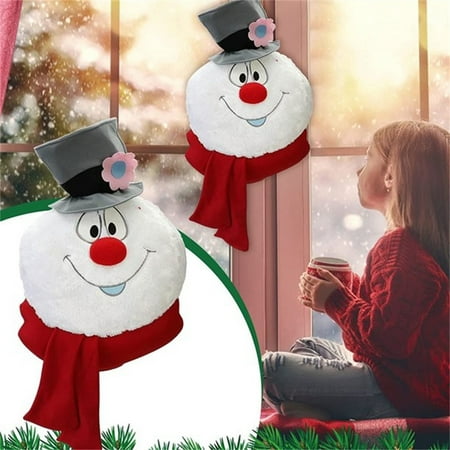 

QIEZHON Happy Decor Christmas Of Memories Childhood Decoration Wall Snowman Home Decor 1PC Hangs