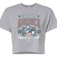 thumbnail image 3 of Marvel Captain America - Collegiate - Juniors Cropped Graphic T-Shirt, 3 of 5