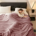 thumbnail image 5 of Ctnporpo Wide Strip Thickened Imitation Hair Border Coral Fluff Blanket Flannel Blanket Cover Blanket Wool Blanket, 5 of 7