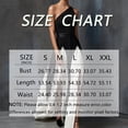 thumbnail image 6 of Morttic Women's Elegant Colorblock A-Line Asymmetrical One Shoulder Maxi Dress – High Split Hem Evening Formal & Party Gown Black White，S, 6 of 6
