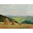 thumbnail image 2 of Hugo Darnaut 18x14 Black Ornate Wood Framed Double Matted Museum Art Print Titled - Waldviertel Pre -Alpine Landscape, 2 of 5