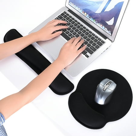 2-in-1 Memory Foam Wrist Rest Pad Keyboard Mouse Support