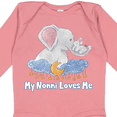 thumbnail image 4 of Inktastic My Nonni Loves Me Cute Elephants Clouds Moon and Stars Boys or Girls Long Sleeve Baby Bodysuit, 4 of 5