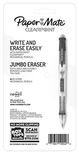 Paper Mate Clearpoint Mechanical Pencil 0.7 Mm Black Barrel Refillable 4pack for sale online 