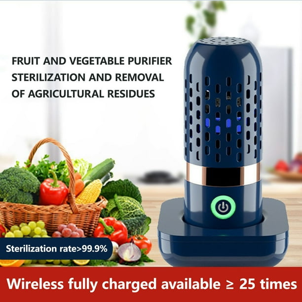 Purificador de Frutas y Verduras, Máquina de Limpieza de Ingredientes y Frutas, Esterilizador, Lavado Automático Inalámbrico de Verduras.