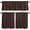 Brown, variant on Turmeric Yellow Kitchen Curtains Set, Tier Curtain 24 Inches Length, Retro Fall Rustic Simple Solid Color Window Treatment Valance and Tiers Set Decor for Living Room/Bedroom