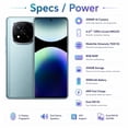 thumbnail image 3 of Xiaomi Redmi Note 14 Pro Plus 5G 256GB ROM 8GB RAM Dual SIM GSM Unlocked - Frost Blue, 3 of 10