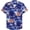 Bright Blue Beach, variant on Hawaiian Shirt for Men Summer Beach Casual Short Sleeve Button Down Shirts Printed Tropical Vacation Shirts
