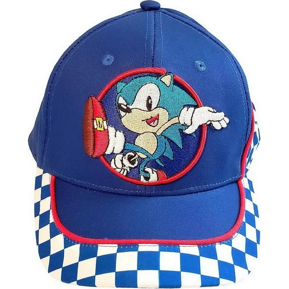 Sonic The Hedgehog Baseball Cap, Kids Adjustable Baseball Hat, Blue, One Size, unisex