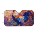 thumbnail image 7 of Fotbe Rooster Oil Painting Car Windshield Sunshade | Sun Visor Protector Front Window Shade, Keeps Out UV Rays, Keeps Your Vehicle Cool-Medium, 7 of 7