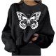thumbnail image 1 of Halloween Mujer Moda Casual Estampado Cuello Redondo Suelto Manga Larga Tops Cortos Blusa Sin Capucha Sudaderas Pompotops FGAJ19068, 1 of 1