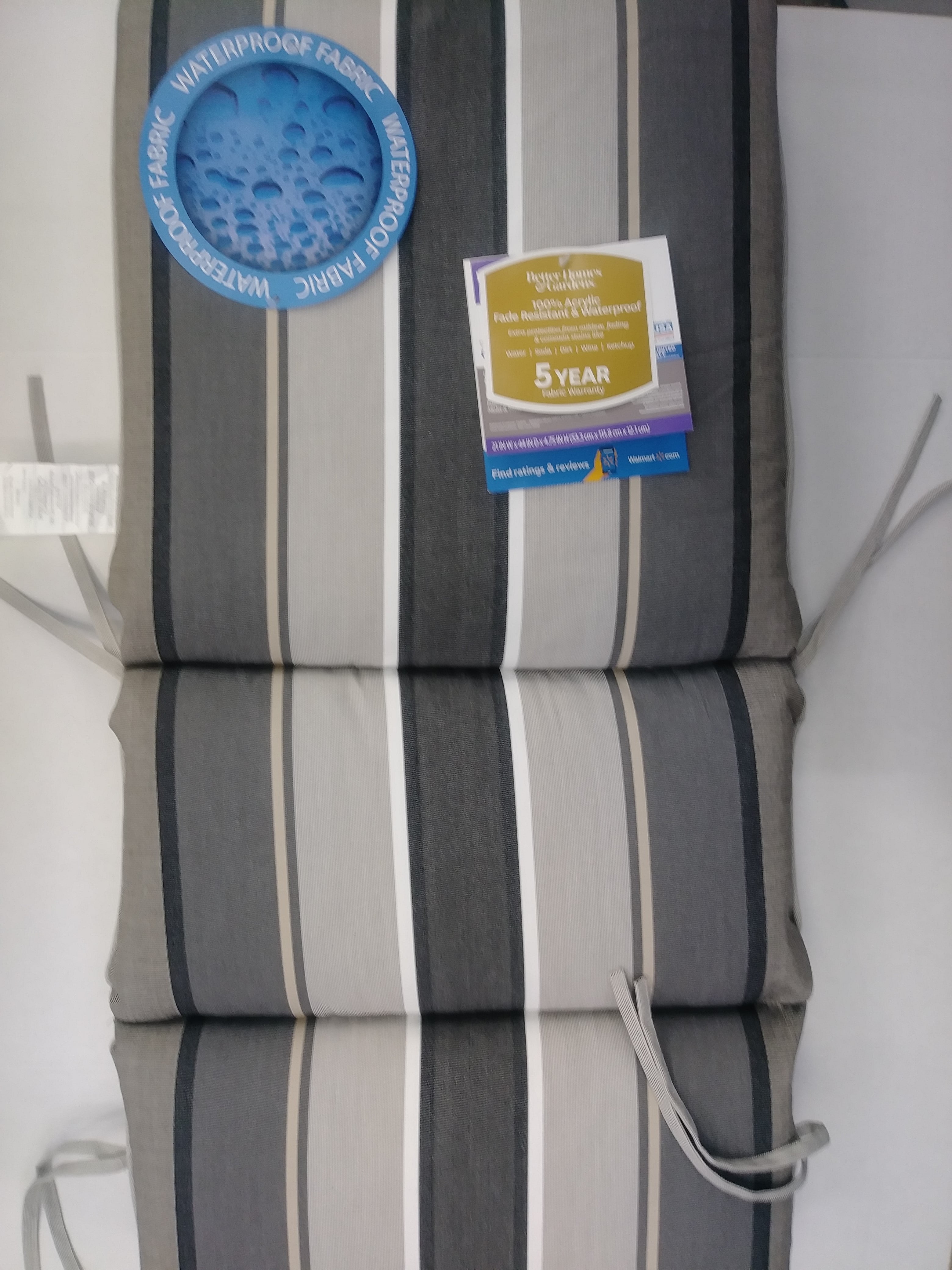 Better Homes Gardens Bhg Acrylic 1p Chair Cushion Grey
