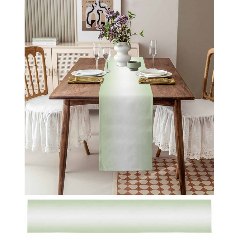 Table Runner 70 Inches Long for Kitchen Dining, Light Green Ombre Dresser  Scarf Farmhouse, Dining Table Decorations for Wedding/Parties, Modern  Gradient Abstract Art 13 x 70 In - Walmart.com