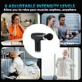 thumbnail image 5 of Mini Massage Gun 3200 RPM 6 Modes Deep Tissue Fascia Massager Low Noise for Gym Post Workout Black, 5 of 7