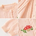 thumbnail image 7 of Zwiiyzr Girls' Cardigan Sweater Long Sleeve Round Neck Button Down Cute Knit Cardigan Fall Baby Clothes 0-3T Pink, 7 of 7