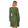 thumbnail image 3 of PRETTYGARDEN Women's Long Sleeve Eyelet Mini Dress, Sizes S-XXL, 3 of 6