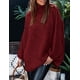 thumbnail image 4 of Suéter PRETTYGARDEN 2025 para Mujer Cuello Alto Tejido Grueso Vino Talla M, 4 of 8
