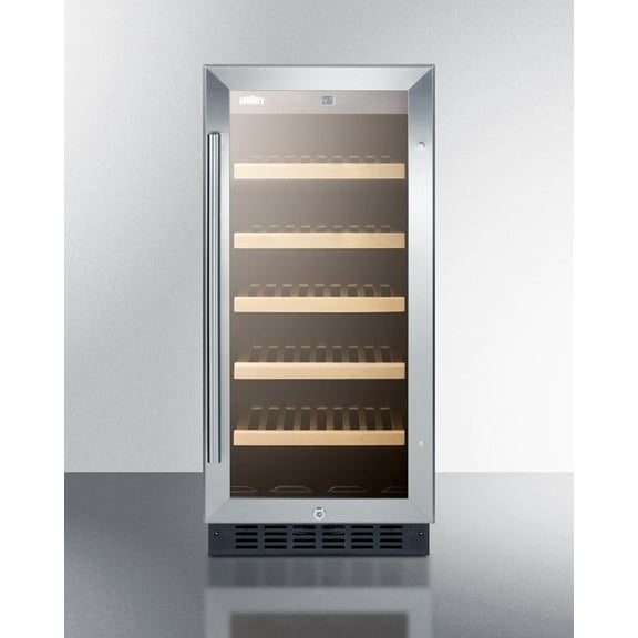 Summit Alwc15 15 Inches Wide 23 Bottle Capacity Wine Cooler - Stainless Steel