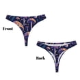 thumbnail image 3 of Balery Floral Hippie Mushrooms Tangas de Algodón para Mujer con Estampado – Ropa Interior Sexy, Transpirable, G-string-Large, 3 of 6