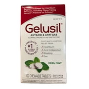 Gelusil Antacid Anti-Gas Tablets, Peppermint Flavor - 100 Each