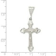 thumbnail image 3 of FB Jewels Sterling Silver Diamond-Cut Crucifix Pendant, 3 of 4