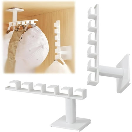 

HYKE 2pcs Wall Mounted Hat Hook Baseball Hat Organizer Strong Adhesive Hat Rack Multi-pose Hat Holder Sticky Hat Storage for Baseball Cap Hat Hangers for Wall/Door/Closet