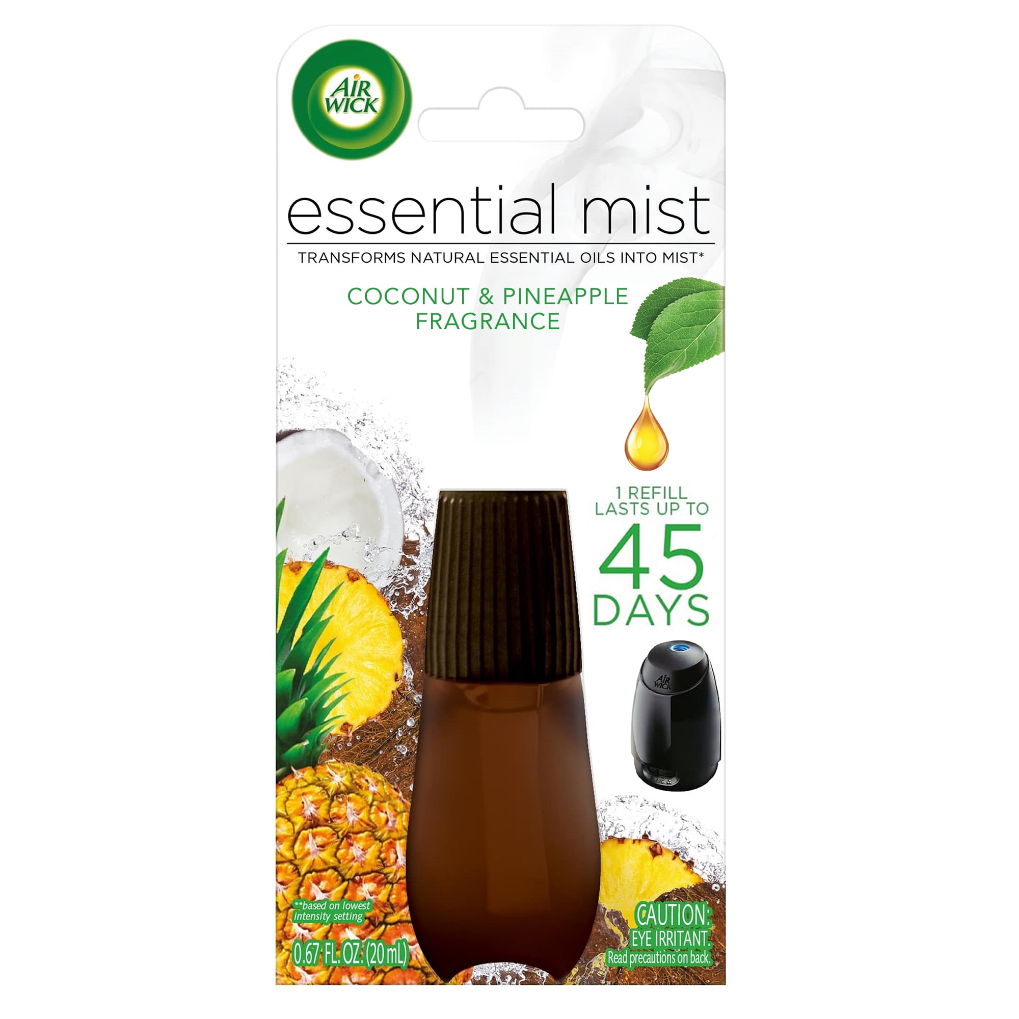 Air Wick Essential Mist Refill, 1 ct, Coconut and Pineapple, Essential