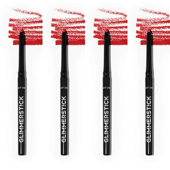 Avon Glimmersticks Retractable Lip Liner / RUBY SHOCK / SET OF 4