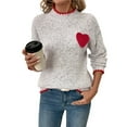 thumbnail image 2 of Female Turtle-Neck Oversized Sweaters Batwing Long Sleeve Pullover Loose Chunky Knit Jumper Light Gray L, 2 of 10