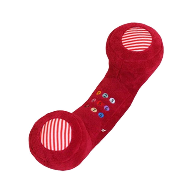 Almohada con forma de teléfono roja, cómoda, de dibujos animados, para regalar , adorno de peluche para , ropa de cama, habitación y
